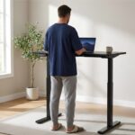 Mesa Fortrek Lift Elétrica Com Regulagem De Altura Motor Único 120x60 Preta - Imagem 2