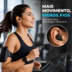 Fone De Ouvido Bluetooth 5.0 Sem Fio Com Visor Preto - Imagem 2