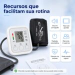 Monitor Pressão Arterial Braço Automático Com Braçadeira Voz em Português - Imagem 3