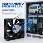 Cooler Microventilador Storm 2700 RPM  24V 80X80X25mm Preto - MVDC0007 - Imagem 2