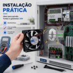Cooler Microventilador Storm 2700 RPM  24V 80X80X25mm Preto - MVDC0007 - Imagem 3