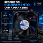 Cooler Microventilador Storm 2700 RPM  24V 80X80X25mm Preto - MVDC0007 - Imagem 8