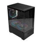 Gabinete Gamer Rise Mode Prisma Glass 01 S/Fan S/Fonte MidTower M-ATX Vidro Temperado Preto - RM-CA-PRS-01-FB - Imagem 4
