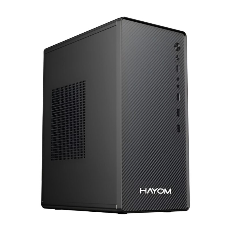 3793e8eab33801db1caeb18751a0196a.jpg Gabinete Office Hayom 1 Fan 120mm Led Vermelho S/Fonte MICRO-ATX 2 Portas USB 2.0 Preto - GB1752 - Imagem 1