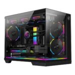 Gabinete Kalkan Saga Aquário Compacto S/Fan S/Fonte RGB Micro ATX USB 3.0 Preto - KLK00044