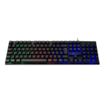 Teclado Gamer Kalkan Hati Membrana Rainbow USB Preto - KLK00012