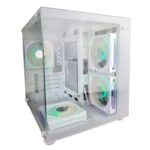 Gabinete Gamer Hayom 4 Fans S/Fonte RGB M-ATX Vidro Temperado Branco - GB1797 - Imagem 4