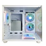 Gabinete Gamer Hayom 4 Fans S/Fonte RGB M-ATX Vidro Temperado Branco - GB1797 - Imagem 2