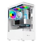 Gabinete Gamer Hayom 3 Fans S/Fonte MidTower ATX Vidro Temperado Branco - GB1793