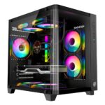 Gabinete Gamer Kalkan Midgard Curve Aquário  S/Fan S/Fonte Micro-ATX Painel Frontal Vidro Preto - KLK00072