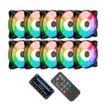Kit 10 Fans TGT Humber ARGB 10x120mm Com Controladora Preto - TGT-HR10-BK01