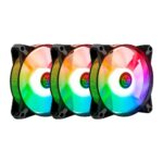 Kit 3 Fans TGT Humber ARGB 3x120mm Com Controladora Preto - TGT-HR3-BK01 - Imagem 2