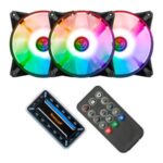Kit 3 Fans TGT Humber ARGB 3x120mm Com Controladora Preto - TGT-HR3-BK01 - Imagem 7