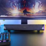 Caixa De Som Soundbar Gamer Trust X Axon RGB Soundbar Stereo 2.0 Preto C/Roda Volume - GXT 620 - Imagem 2