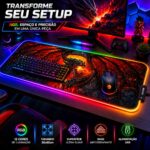 Mousepad Gamer Exbom Dragão Borda Led RGB 13 Cores 30x80cm - MP-LED3080C01 - Imagem 4