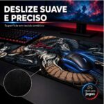 Mousepad Gamer Exbom Dragão Extragrande 70x35cm Antiderrapante Dobrável - MP-7035C51 - Imagem 4