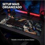 Mousepad Gamer Exbom Dragão Extragrande 70x35cm Antiderrapante Dobrável - MP-7035C51 - Imagem 3