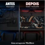 Mousepad Gamer Exbom Dragão Extragrande 70x35cm Antiderrapante Dobrável - MP-7035C51 - Imagem 2