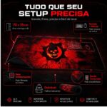 Mousepad Gamer Exbom Caveira Extragrande 70x35cm Antiderrapante Dobrável - MP-7035C32 - Imagem 9
