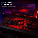 Mousepad Gamer Exbom Caveira Extragrande 70x35cm Antiderrapante Dobrável - MP-7035C32 - Imagem 3