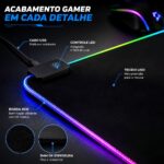 Mousepad Gamer Exbom Borda Led RGB 13 Cores 35x25cm USB Preto - MP-LED2535 - Imagem 6