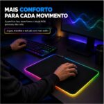 Mousepad Gamer Exbom Borda Led RGB 13 Cores 35x25cm USB Preto - MP-LED2535 - Imagem 4