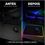 Mousepad Gamer Exbom Borda Led RGB 13 Cores 35x25cm USB Preto - MP-LED2535 - Imagem 2