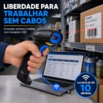 Leitor De Código De Barras Exbom Sem Fio 2.4GHZ USB - LCD-S600A - Imagem 3