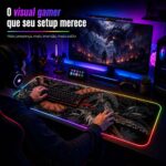 Mousepad Gamer Exbom Dragão Borda Led RGB 13 Cores 80x30cm - MP-LED3080C51 - Imagem 7