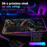 Mousepad Gamer Exbom Dragão Borda Led RGB 13 Cores 80x30cm - MP-LED3080C51 - Imagem 8
