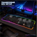 Mousepad Gamer Exbom Mapa-Múndi Borda Led RGB 13 Cores 80x30cm Preto -  MP-LED3080C28 - Imagem 9