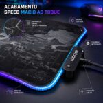 Mousepad Gamer Exbom Mapa-Múndi Borda Led RGB 13 Cores 80x30cm Preto -  MP-LED3080C28 - Imagem 6