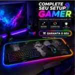 Mousepad Gamer Exbom Mapa-Múndi Borda Led RGB 13 Cores 80x30cm Preto -  MP-LED3080C28 - Imagem 4
