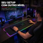 Mousepad Gamer Exbom Borda Led RGB 13 Cores 30x80cm USB Preto - MP-LED3080 - Imagem 6