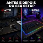 Mousepad Gamer Exbom Borda Led RGB 13 Cores 30x80cm USB Preto - MP-LED3080 - Imagem 7