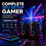 Caixa De Som Gamer Exbom Com Led USB P2 Plug E Play Preto  - CS-C54 - Imagem 9
