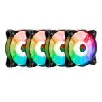 Kit 4 Fans TGT Humber ARGB 4x120mm Com Controladora Preto - TGT-HR4-BK01 - Imagem 2