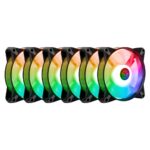 Kit 6 Fans TGT Humber ARGB 6x120mm Com Controladora Preto - TGT-HR6-BK01 - Imagem 2