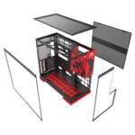 Gabinete Geometric Future Model 5 Redragon Spec S/Fan ATX Plataforma P/Action Figures - GEO-M5-RD - Imagem 6