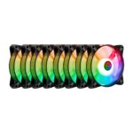 Kit 8 Fans TGT Humber ARGB 8x120mm Com Controladora Preto - TGT-HR8-BK01 - Imagem 2
