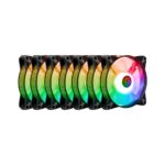 Kit 7 Fans TGT Humber ARGB 7x120mm Com Controladora Preto - TGT-HR7-BK01 - Imagem 2