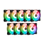 Kit 9 Fans TGT Humber ARGB 9x120mm Com Controladora Preto - TGT-HR9-BK01 - Imagem 2