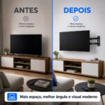 Suporte Articulado Para TV Exbom 26 a 55" Universal P/ Parede Até 360° - SPTV-E330 - Imagem 9