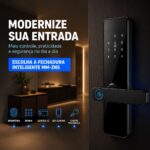 Fechadura Inteligente 4 em 1 Digital Cartão Senha - MM-ZNS - Imagem 2