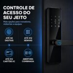 Fechadura Inteligente 4 em 1 Digital Cartão Senha - MM-ZNS - Imagem 6
