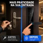 Fechadura Inteligente 4 em 1 Digital Cartão Senha - MM-ZNS - Imagem 8