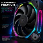 Kit 2 Fans Kalkan Halo ARGB 120mm 2200RPM Preto - KLK00019 - Imagem 4