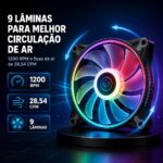 Kit 9 Fans TGT Humber ARGB 9x120mm Com Controladora Preto - TGT-HR9-BK01 - Imagem 5