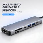 Hub USB-C 7 em 1 4K HDMI SD/TF PD 100W Windows IOS Mac Android - Imagem 5