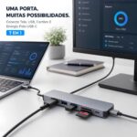 Hub USB-C 7 em 1 4K HDMI SD/TF PD 100W Windows IOS Mac Android - Imagem 6